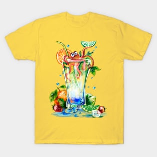 Octopus and fruit cocktails T-Shirt